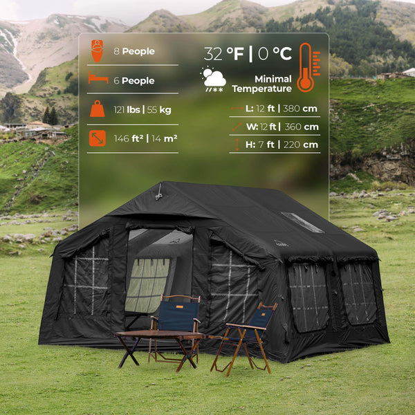 Coody 13.6 | RBM Outdoors Koala 5 Inflatable tent for 2-8 person