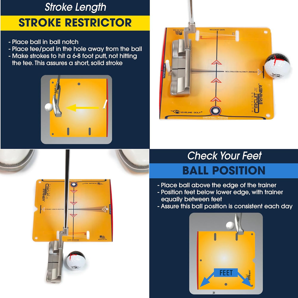 EyeLine Golf PUTTING CIRCUIT TRAINER - YELLOW TRAINER