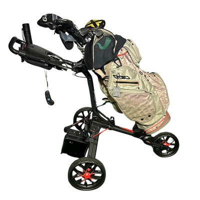 Caddie Wheel + Bag Boy Quad XL Push Cart Bundle