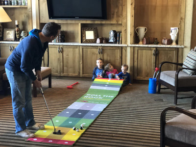 EyeLine Golf Roll the Rock Putting Challenge Mat (10'x2')