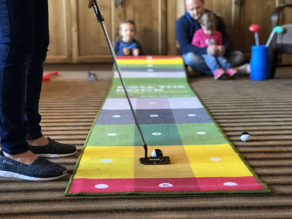 EyeLine Golf Roll the Rock Putting Challenge Mat (10'x2')