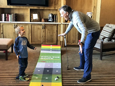 EyeLine Golf Roll the Rock Putting Challenge Mat (10'x2')