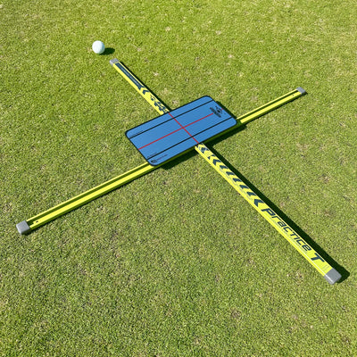 EyeLine Golf Practice-T Alignment & Ball Position Guide (Green)