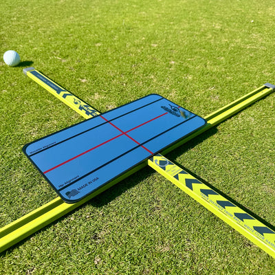 EyeLine Golf Practice-T Alignment & Ball Position Guide (Green)