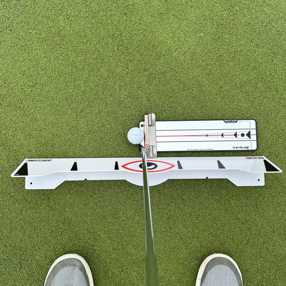 EyeLine Golf Edge Putting Rail & Quick Look Mirror Combo