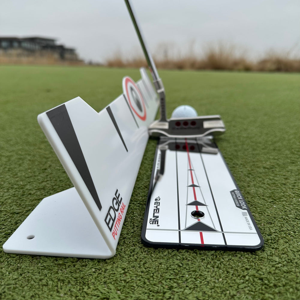 EyeLine Golf Edge Putting Rail & Quick Look Mirror Combo