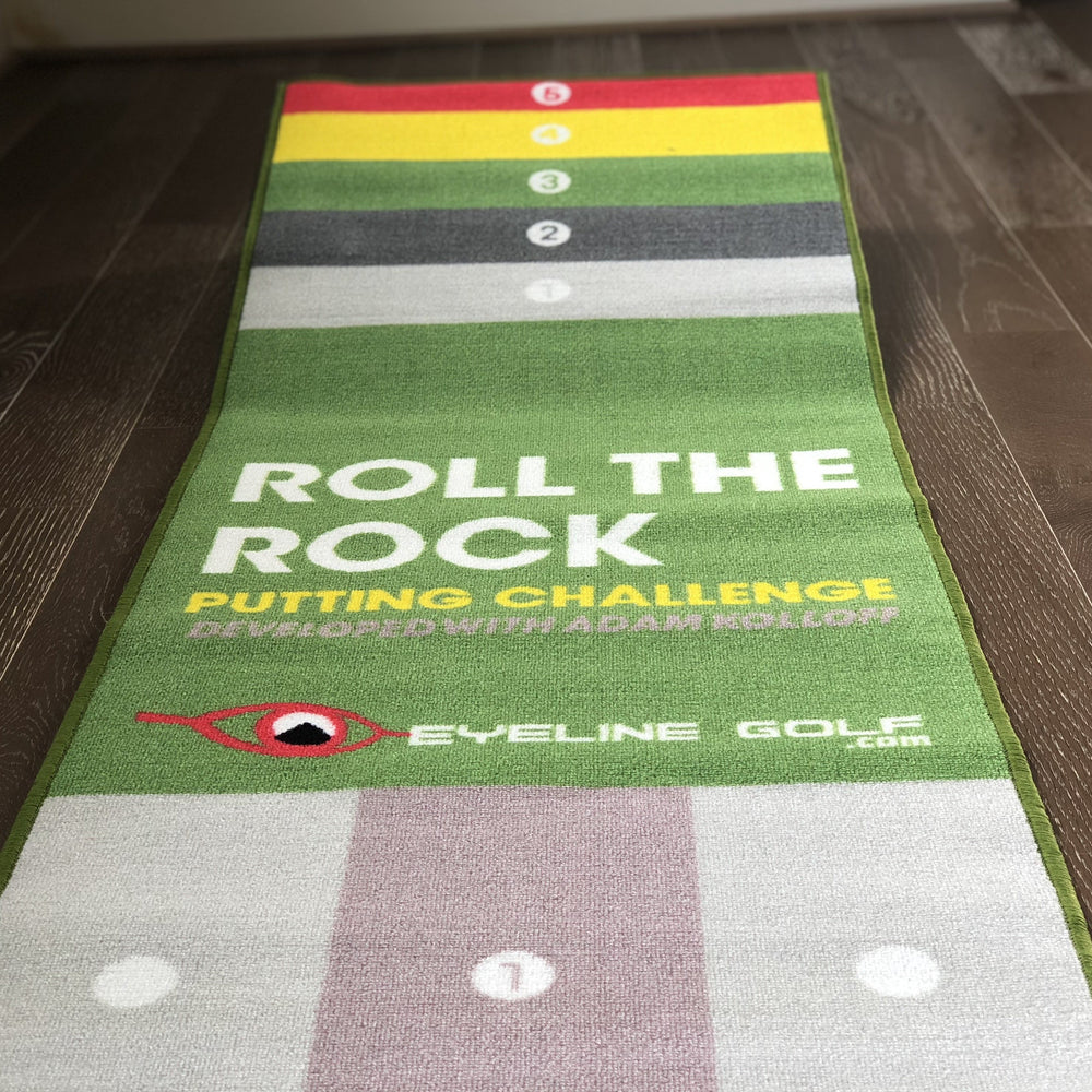 EyeLine Golf Roll the Rock Putting Challenge Mat (10'x2')