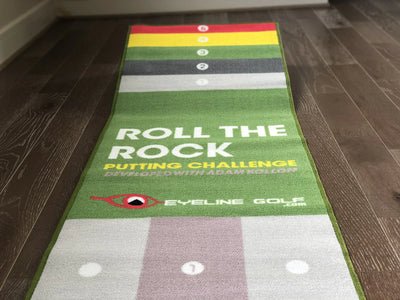 EyeLine Golf Roll the Rock Putting Challenge Mat (10'x2')