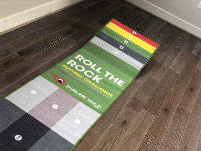 EyeLine Golf Roll the Rock Putting Challenge Mat (10'x2')
