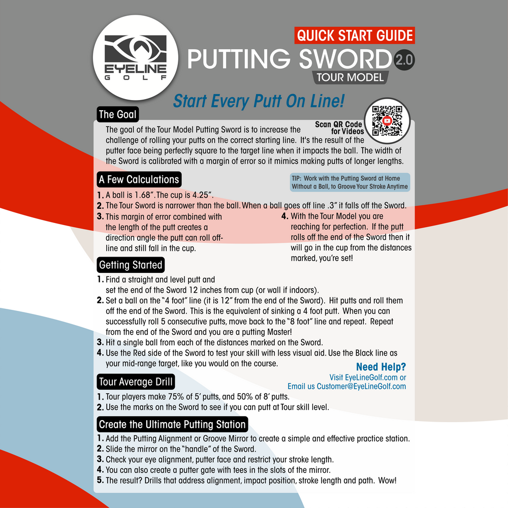 EyeLine Golf Putting Sword 2.0 by Michael Breed - Tour Model