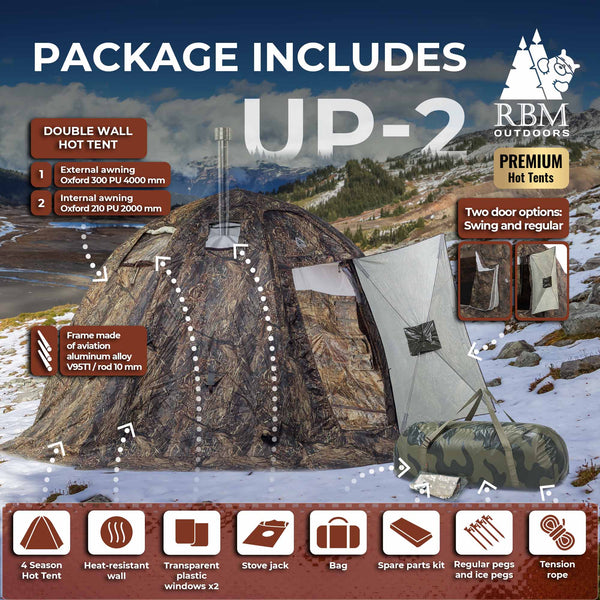 russian bear up-2 tent RBM All-Seasons tent UP-2 for 2-4 person – Big Horn Golfer
