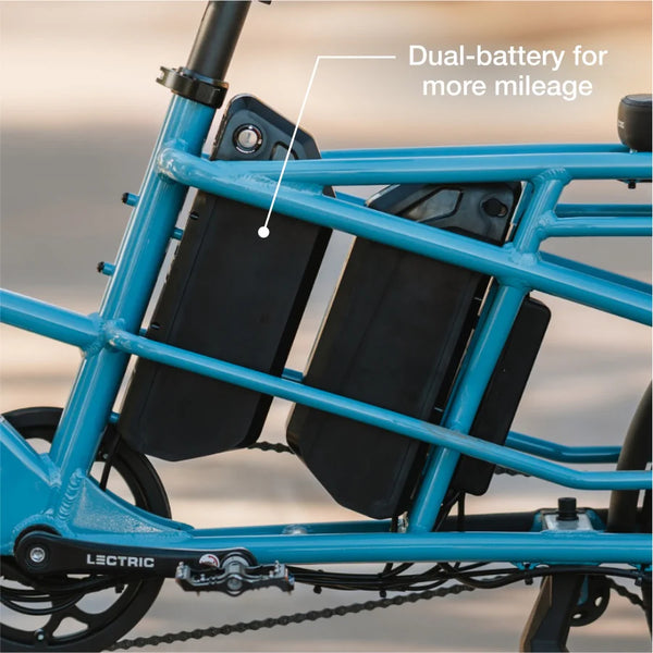 Lectric XPedition2 Raindrop Blue Dual-Battery eBike – Big Horn Golfer