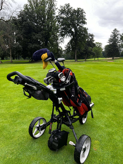Caddie Wheel + Bag Boy Quad XL Push Cart Bundle