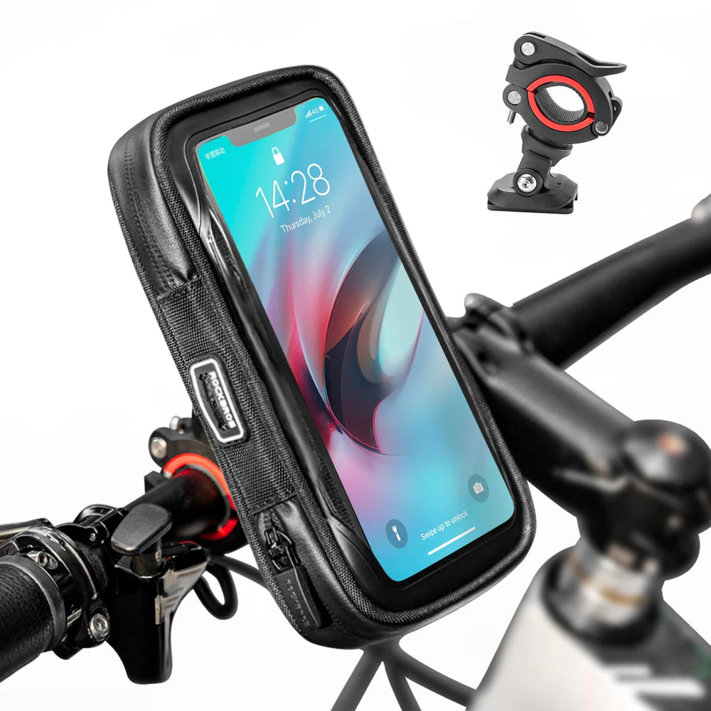 Birch ROCKBROS Bike Phone Mount Bag 270° Rotatable Quick Release Bike Phone Holder Handlebar Bag
