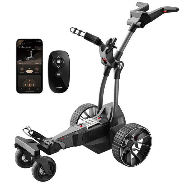 NAVEE Birdie 3X Smart Follow Me Electric Golf Push Cart – Big Horn