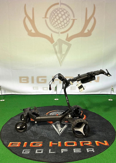 Axglo E5 Follow Me Electric Golf Push Cart - Big Horn Golfer