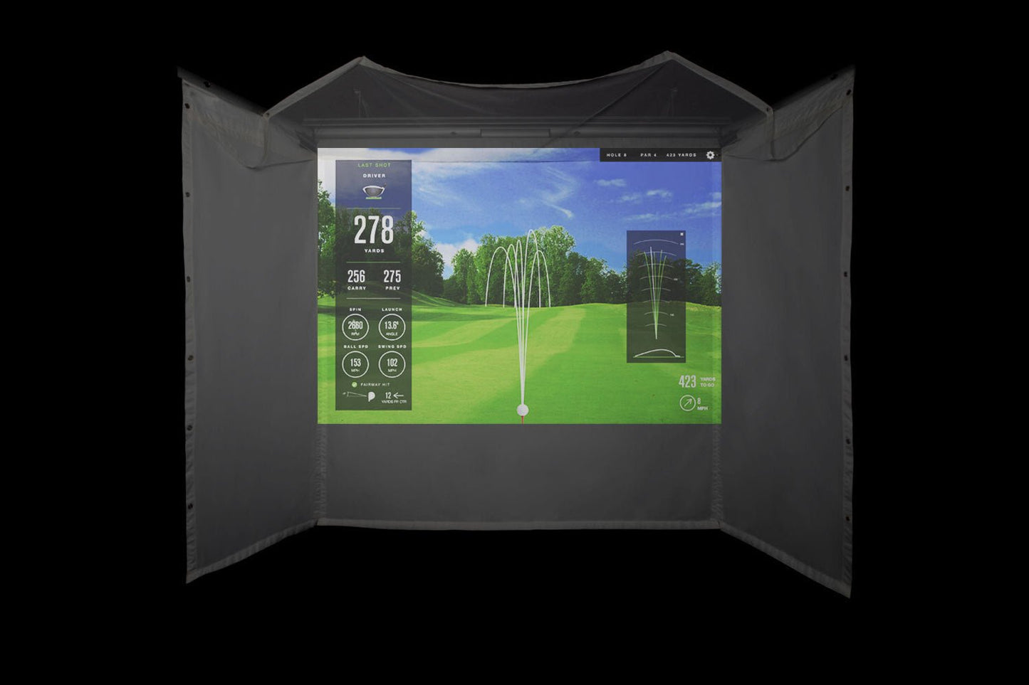HomeCourse Golf - HomeCourse Retractable Golf ProScreen 180 - Big Horn Golfer