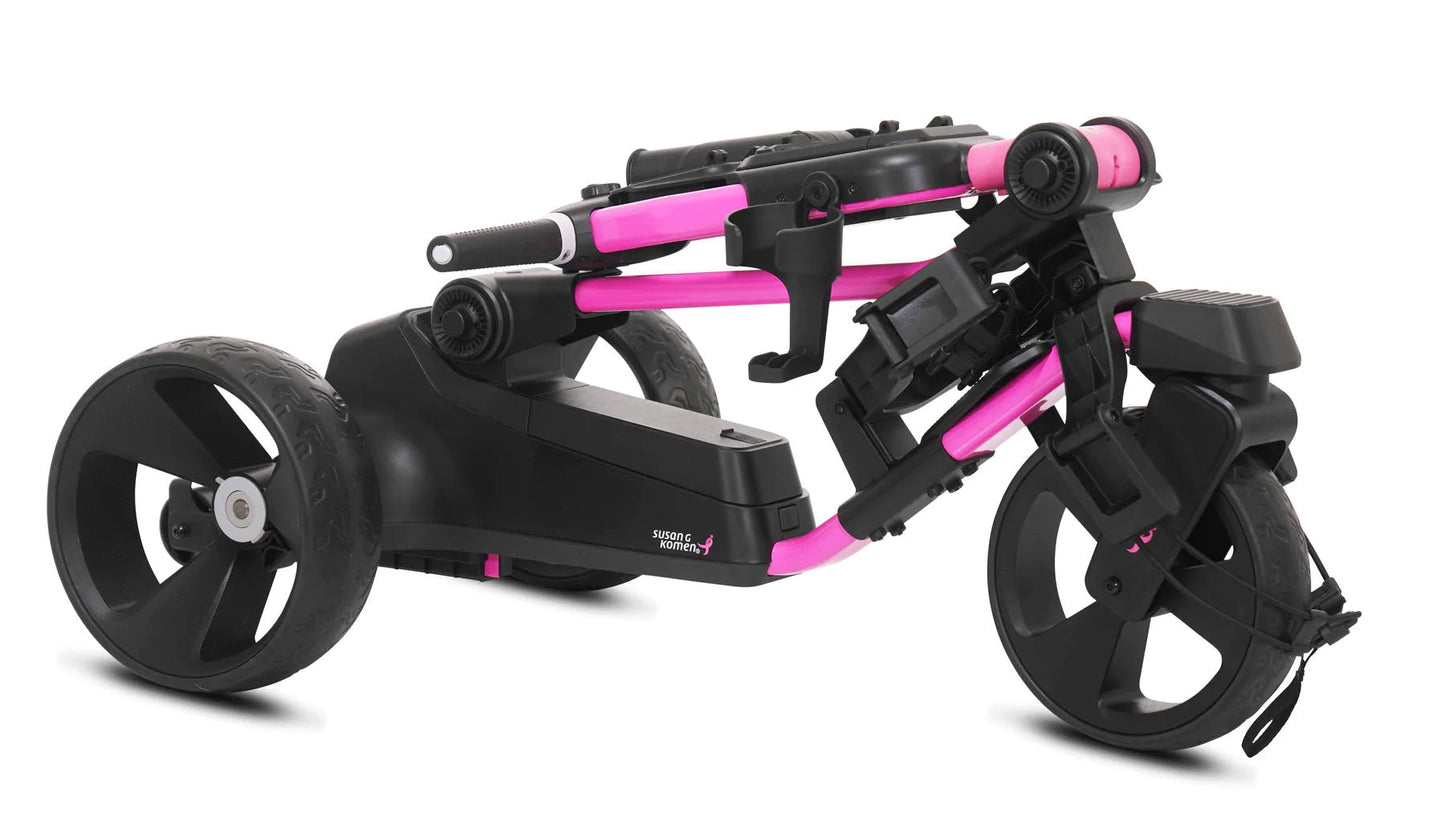 Kam Kaddie V1 Remote Controlled Push Cart Limited Edition Susan G. Komen Pink - Big Horn Golfer