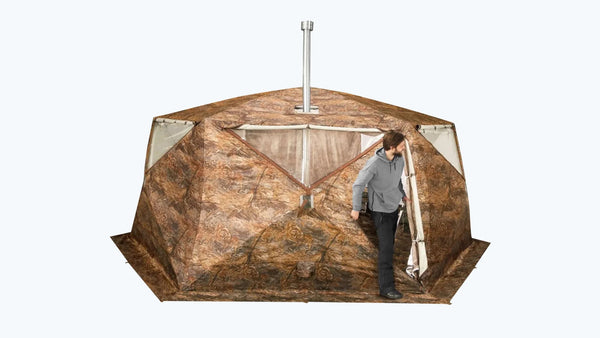 RBM Outdoors - All-Season Premium Outfitter Wall Tent with Stove Jack  Hexagon. Best for 8 person