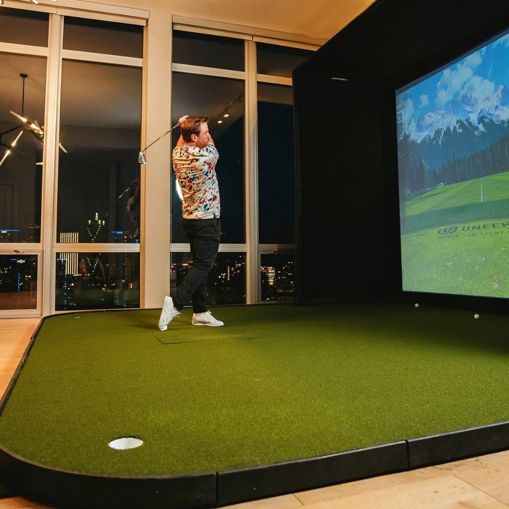 Shop Indoor Golf SIGPRO Golf Simulator Flooring - Big Horn Golfer