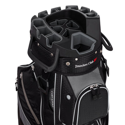 Founders Club 4th Generation Player Series Club Lock Organizer Golf Cart Bag for Men with 14 Way Anti Rattle Divider Top- Free Snap On Rain Hood-Full Length Dividers