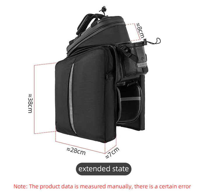 Birch ROCKBROS 34L Expandable Bike Rack Bag: Waterproof & Multifunctional