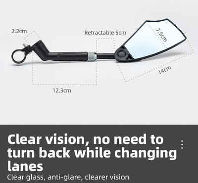 Birch ROCKBROS Adjustable Bike Mirror Anti-Glare 360-Degree Rotation