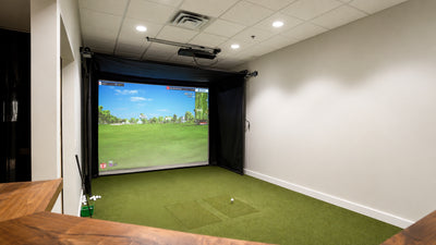 The SportScreen Golf Studio Vanish 11 Retractable Golf Simulator Enclosure