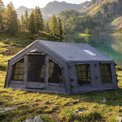 RBM Outdoors Coody 17.2 (Koala-7) Gray Inflatable Tent House for Camping (2-10 person)