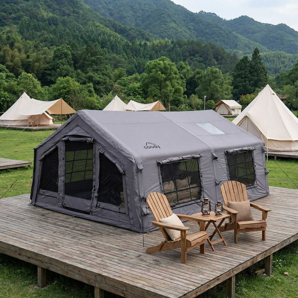 RBM Outdoors Coody 17.2 (Koala-7) Gray Inflatable Tent House for Camping (2-10 person)
