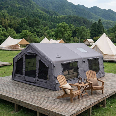 RBM Outdoors Coody 17.2 (Koala-7) Gray Inflatable Tent House for Camping (2-10 person)
