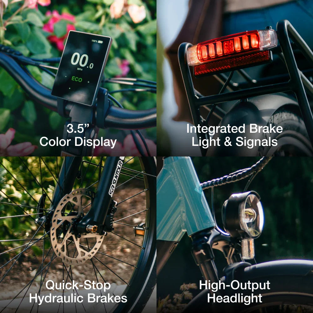 Lectric XPress2 Stratus White Cruiser eBike
