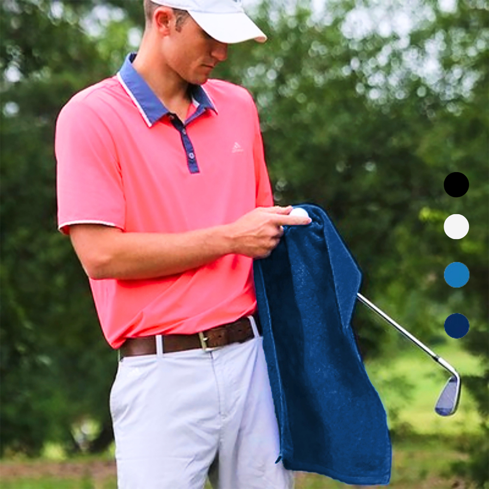 Velour Fingertip Golf Towel: 100% Cotton Terry Velour - Pack of 6