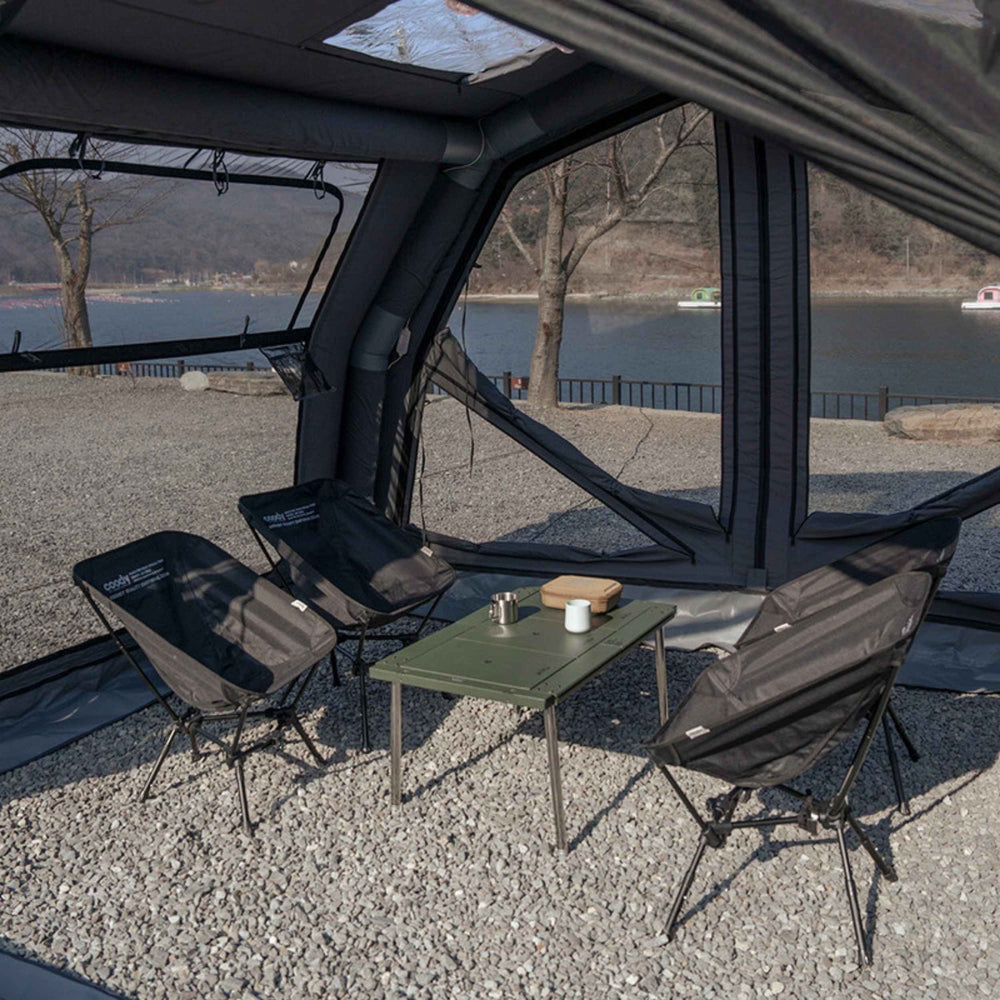 RBM Outdoors Coody 10.0 PRO Black Premium Inflatable Canvas Tent for 2–4 Campers