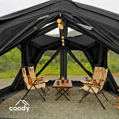RBM Outdoors Coody Hub Pro Black - Inflatable Tent for Camping (2-6 Person)