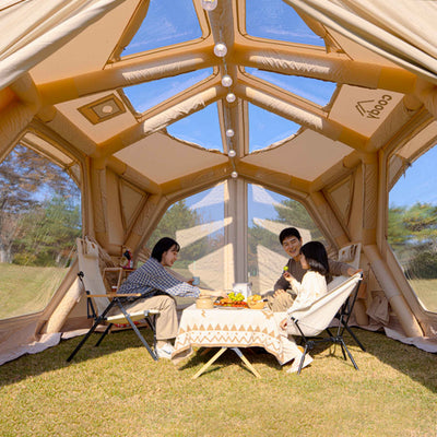 RBM Outdoors Coody Hub Pro Beige- Inflatable Tent for Camping (2-6 Person)