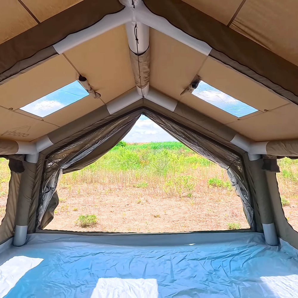 RBM Outdoors Coody 17.2 | RBM Outdoors (Koala 7) Forest Green + Stove Caminus M - Inflatable Tents with Stove