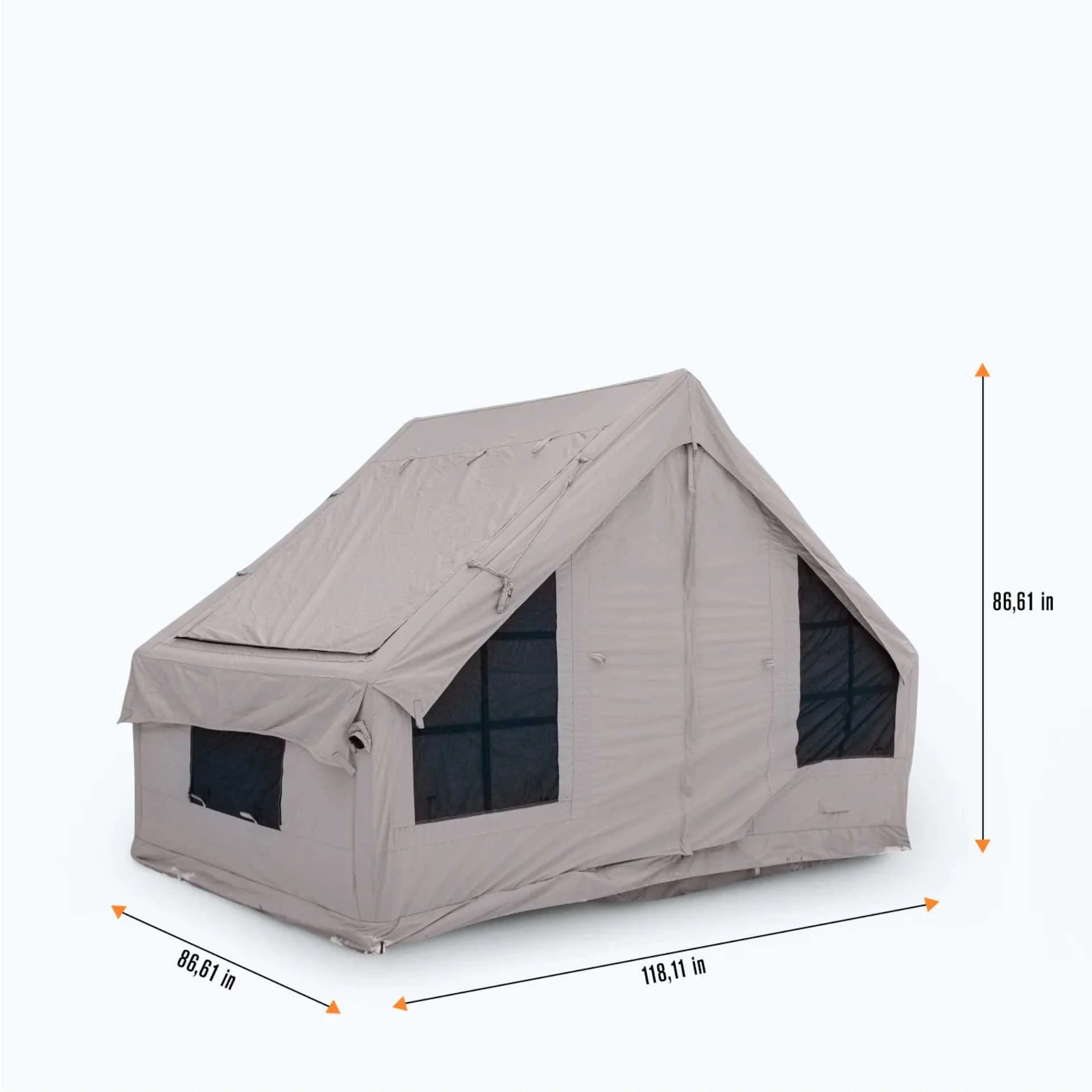 Premium Inflatable Tent with Stove Jack Panda air Large. Best for 1-6  person.