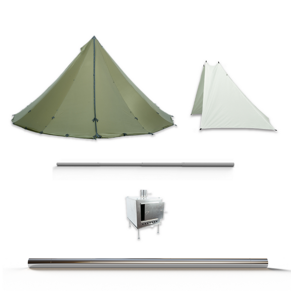 Seek Outside 12 Person Tipi | Stove | Liner | Hot Tent Bundle