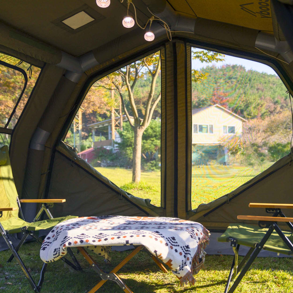 RBM Outdoors Coody Familia AirTent 17.2 Pro Forest Green- Inflatable Tent for Camping (2-10 Person)