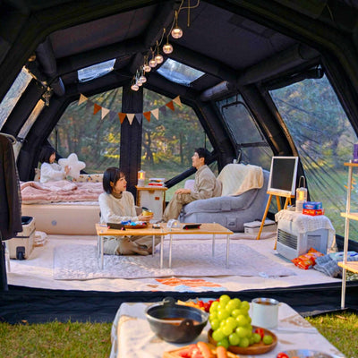 RBM Outdoors Coody Familia AirTent 17.2 Pro Black - Inflatable Tent for Camping (2-10 Person)