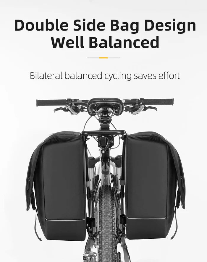 Birch ROCKBROS Super 30-Litre Bicycle Saddlebags in Black