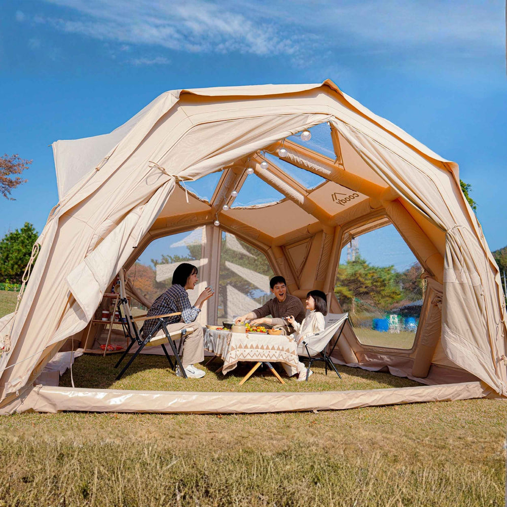 RBM Outdoors Coody Hub Pro Beige- Inflatable Tent for Camping (2-6 Person)