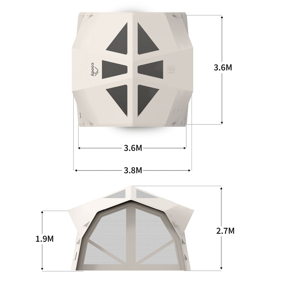 RBM Outdoors Coody Hub Pro Black - Inflatable Tent for Camping (2-6 Person)