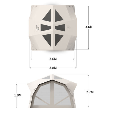 RBM Outdoors Coody Hub Pro Black - Inflatable Tent for Camping (2-6 Person)