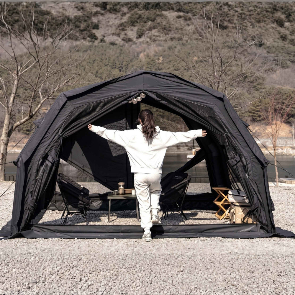 RBM Outdoors Coody 10.0 PRO Black Premium Inflatable Canvas Tent for 2–4 Campers