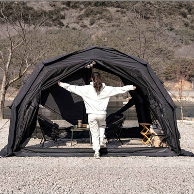 RBM Outdoors Coody 10.0 PRO Black Premium Inflatable Canvas Tent for 2–4 Campers