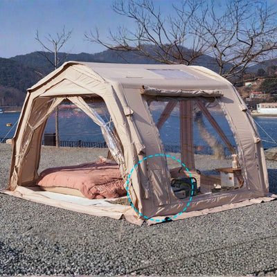 RBM Outdoors Coody 10.0 PRO Beige Premium Inflatable Canvas Tent for 2–4 Campers