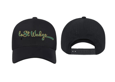 The Tee Clip Lost Wedge™ Official Logo Performance Golf Hat Black
