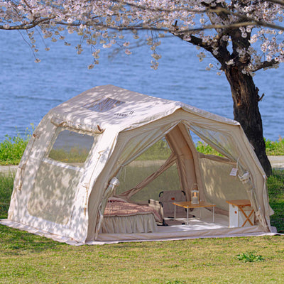 RBM Outdoors Coody 10.0 PRO Beige Premium Inflatable Canvas Tent for 2–4 Campers